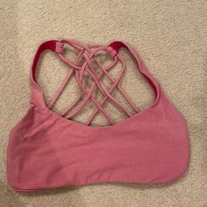 Pink lulu lemon free to be sports bra size 4